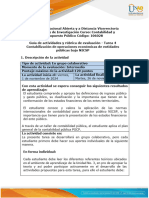 Guía de Actividades y Rúbrica de Evaluación Tarea 4 - Contabilización de Operaciones Económicas de Entidades Públicas Bajo NICSP