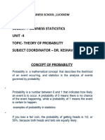 Mba ' Notes Theory of Probabilities in Business Statistics PDF