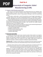 Unit No 4 Fundamentals of Computer Aided Manufacturing