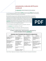 Manual para La Presentación y Redacción Del Proyecto Comunitario Sociolaboral