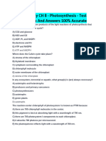 AP Biology CH 8 - Photosynthesis - Test Questions and Answers 100% Accurate