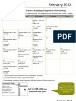 February 2012 Workshop Calendar