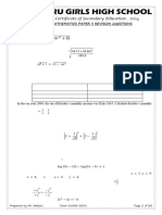 Form 3wr Math Pp2 Rev Questions