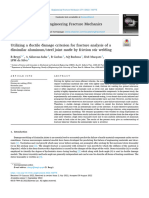 Utilizing A Ductile Damage Criterion For Fracture Analysis of A Dissimilar Aluminum/steel Joint Made by Friction Stir Welding