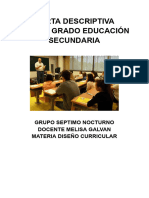 Carta Descriptiva Primer Grado Educación Secundaria