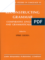 Reconstructing Grammar Comparative Linguistics and Grammaticalization