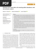 2020 - Phantom River Noise Alters Orb-Weaving Spider Abundance, Seb Size, and Prey Capture ECOLOGY BEHAVIOUR