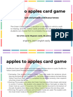 Apples To Apples - Present Simple & Cont. - Card Game