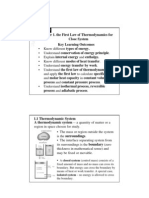 Chapter 1. The First Law of Thermodynamics For Close System Key Learning Outcomes