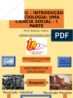 Aula 01 - Introdução À Sociologia - Uma Ciência Social - Prof. Robson