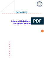 Integral Relations For Control Volume