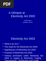 PSTI Electricity Act 2003