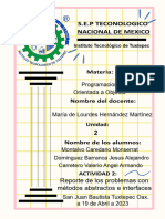 Reporte de Los Problemas Con Métodos Abstractos e Interfaces