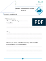 Environmental Science Review-Air Pollution - Term 2-Grade 12