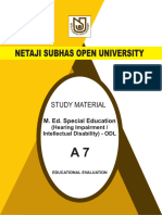 M.asters of Edn Notes of Netaji Univ. For Special Edn Coursees