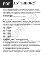 Tally Theory Notes by Supriya Dey