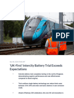 UK-First' Intercity Battery Trial Exceeds Expectations