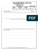 9th SA-1 Practice Paper 2024-25