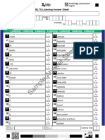 Answer Sheet Listening (1) 1308