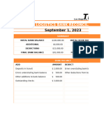 Transport and Logistics Bank Reconciliation Statement