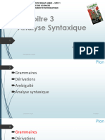 Chapitre 3 Analyse Syntaxique: Universite Ferhat Abbes Setif 1 Faculte Des Sciences Departement D Informatique