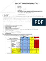 Plan de Mejora Área Matematica San Carlos-2022 - Octubre-Diciembre