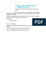 Organización e Instituciones Básicas Administrativas. Tema 1 Al 21