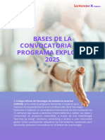 Bases de La Convocatoria Del Programa Explorer 2025 (Primera Edición Del Año)