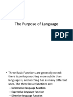 The Purpose of Language