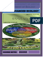 Lecture 4 - B4501-Advanced Ecology - 2024-2025