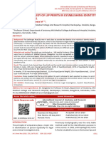 Cheiloscopy: Study of Lip Prints in Establishing Identity of An Individual