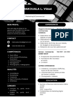 Black and White Elegant Digital Marketing Resume