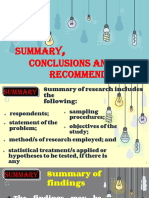 Summary Conclusion and Recommendation PR2