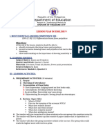 Department of Education: Lesson Plan in English 9