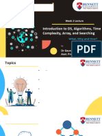 DS Week 2 Basics of DS Lecture Algorithm Arrays TC Linear Binary Search by DR Gaurav