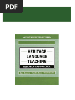 Instant Download Heritage Language Teaching: Research and Practice 1st Edition - Ebook PDF PDF All Chapters