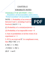 PROBABILITY NOTES - CHAPTER 15 - Modified