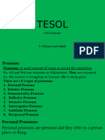 TESOL 1234 Grammar