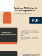 Title Applying CSS Styles for Custom Appearance - Презентация