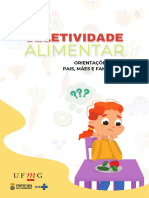 SELETIVIDADE ALIMENTAR - Cartilha de Orientações para Pais, Mães e Familiares