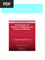 Introduction To Statistical Methods For Financial Models 1st Edition Thomas A Severini All Chapter Instant Download