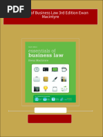 Full Essentials of Business Law 3rd Edition Ewan Macintyre PDF All Chapters