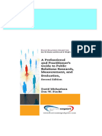 A Professional and Practitioner S Guide To Public Relations Research Measurement and Evaluation Second Edition David Michaelson