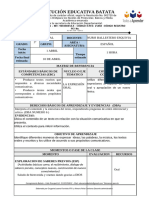 Formato Plan de Aula Primaria - Sede Principal Español