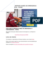 Guía para Elaborar Planes de Emergencia y Contingencia