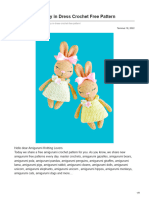 Bunny in Dress Crochet Free Pattern