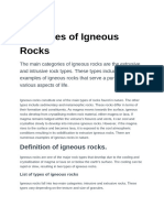 Examples of Igneous Rocks