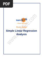 Simple Linear Regression Analysis