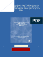 Discussing Bilingualism in Deaf Children Essays in Honor of Robert Hoffmeister 1st Edition Charlotte Enns Editor Jonathan Henner Editor Lynn Mcquarrie Editor 2024 Scribd Download