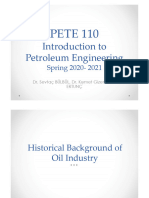 Pete 110 - Spring 2020 - 2021 - Lecture 2 - History